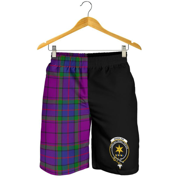 Scottish Wardlaw Clan Crest Tartan Half of Me Men's Shorts