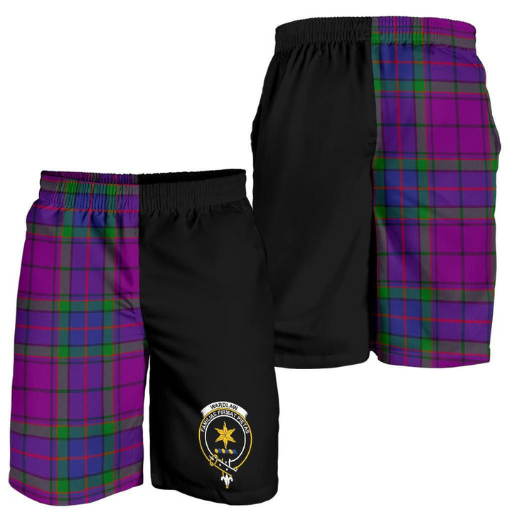 Scottish Wardlaw Clan Crest Tartan Half of Me Men's Shorts