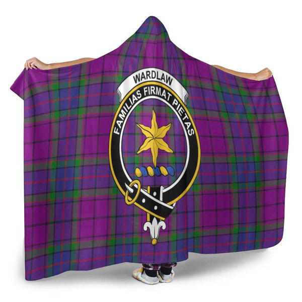 Scottish Wardlaw Clan Crest Tartan Hooded Blanket Tartan Plaid 2