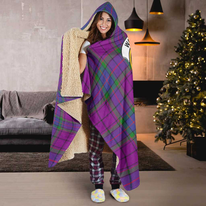 Scottish Wardlaw Clan Crest Tartan Hooded Blanket Tartan Plaid 6