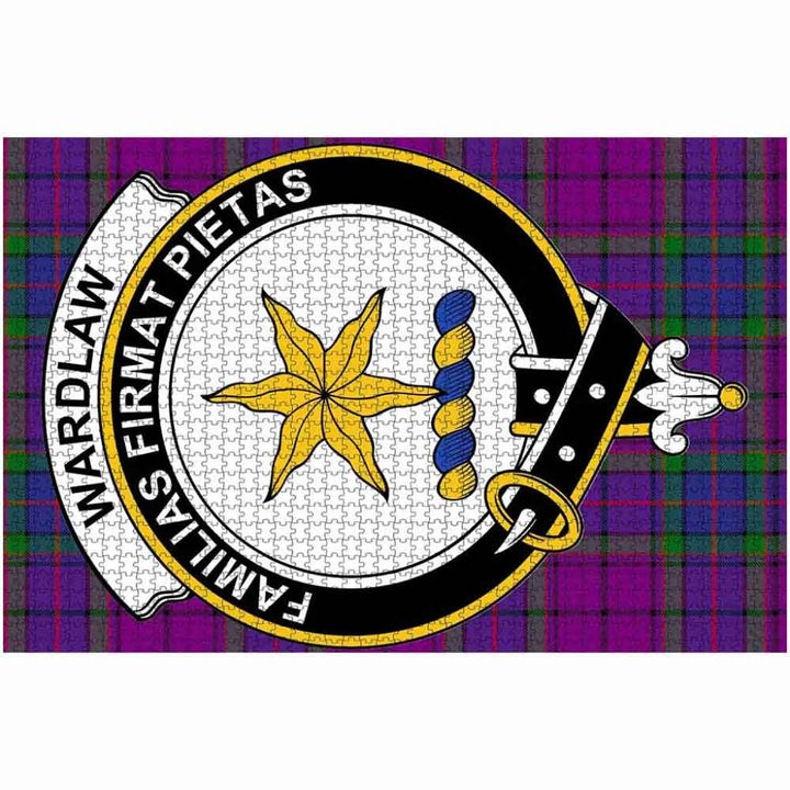 Scottish Wardlaw Clan Crest Tartan Jigsaw Puzzle 2