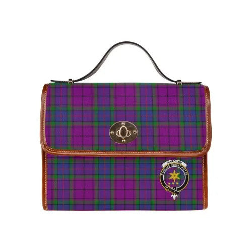 Scottish Wardlaw Clan Crest Tartan Waterproof Canvas Bag Tartan Plaid 1
