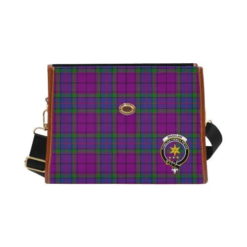 Scottish Wardlaw Clan Crest Tartan Waterproof Canvas Bag Tartan Plaid 2