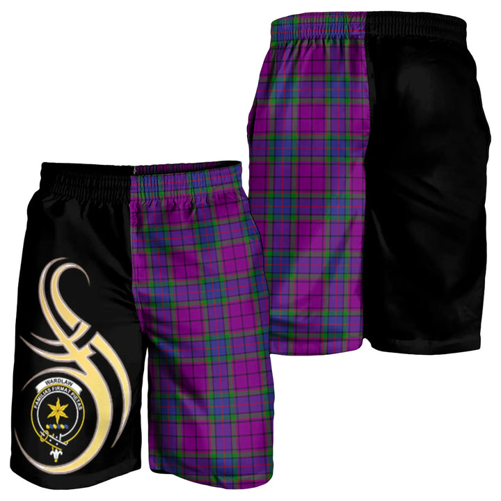Scottish Wardlaw Modern Clan Crest Tartan Believe in Me Men's Shorts