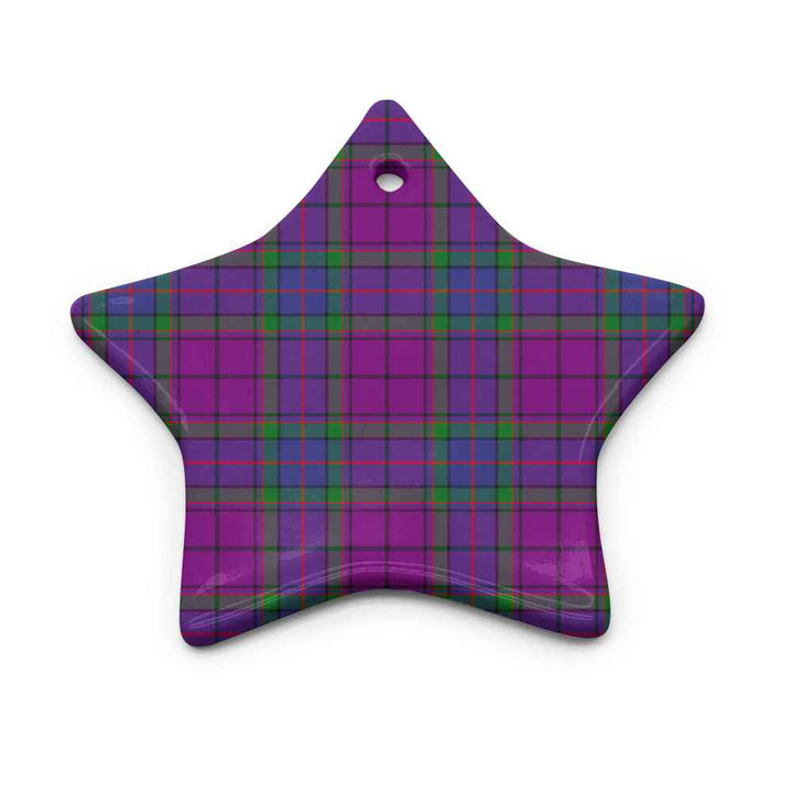 Scottish Wardlaw Modern Clan Tartan Ceramic Ornament Star Shape Tartan Plaid
