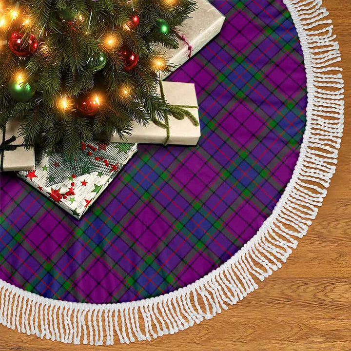 Scottish Wardlaw Modern Clan Tartan Christmas Tree Skirt Tassels 2 Tartan Plaid