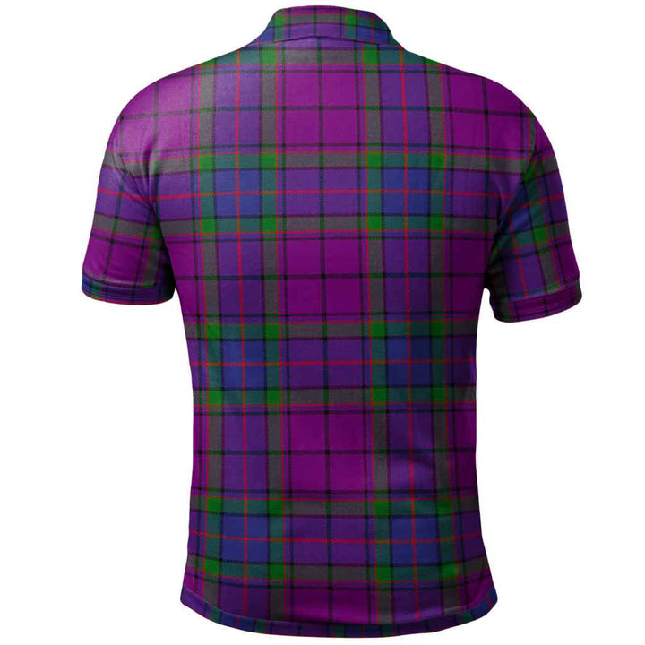 Scottish Wardlaw Modern Clan Tartan Polo Shirt Back Side Tartan Plaid