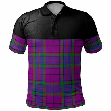 Scottish Wardlaw Modern Clan Tartan Polo Shirt - Horizontal Style Front Side Tartan Plaid
