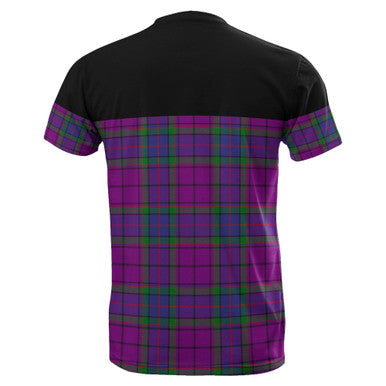 Scottish Wardlaw Modern Clan Tartan T-Shirt Horizontal Style Back Side Tartan Plaid