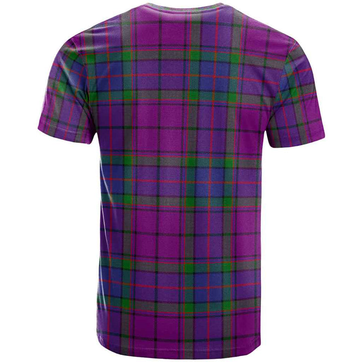Scottish Wardlaw Modern Clan Tartan T-Shirt Back Side Tartan Plaid
