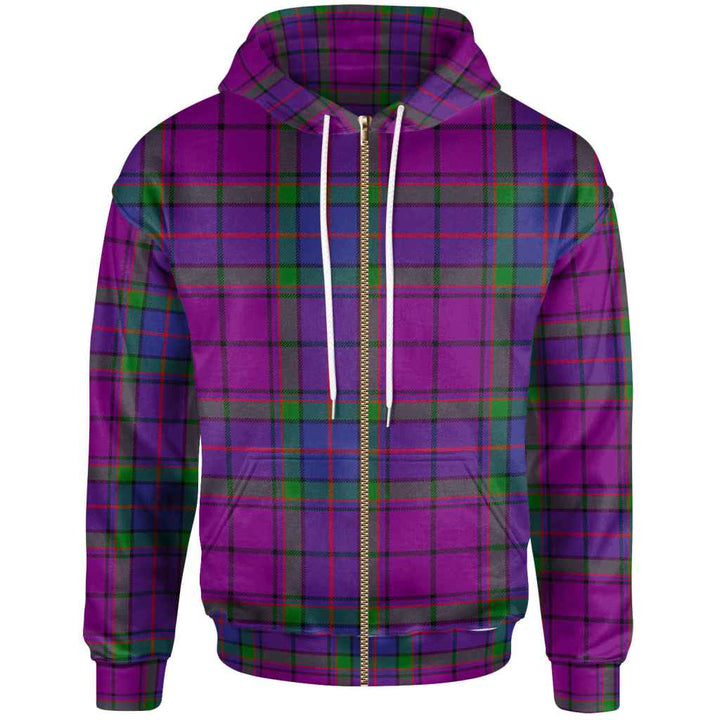 Scottish Wardlaw Modern Clan Tartan Hoodie Zip Tartan Plaid