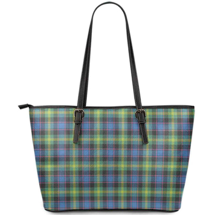 Scottish Watson Ancient Clan Tartan Leather Tote Tartan Plaid