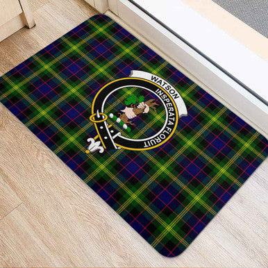 Scottish Watson Clan Crest Tartan Door Mat Tartan Plaid 2