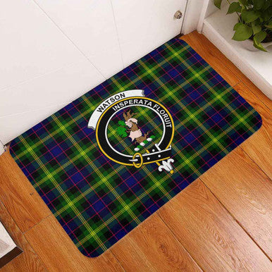 Scottish Watson Clan Crest Tartan Door Mat Tartan Plaid 3