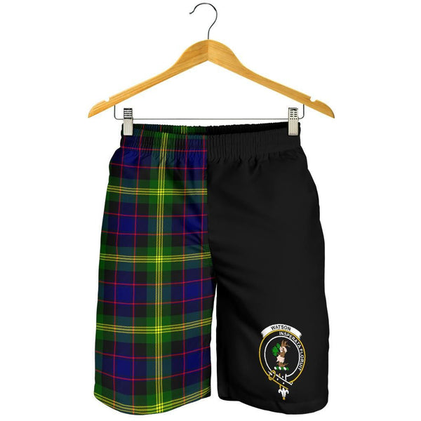 Scottish Watson Clan Crest Tartan Half of Me Men's Shorts