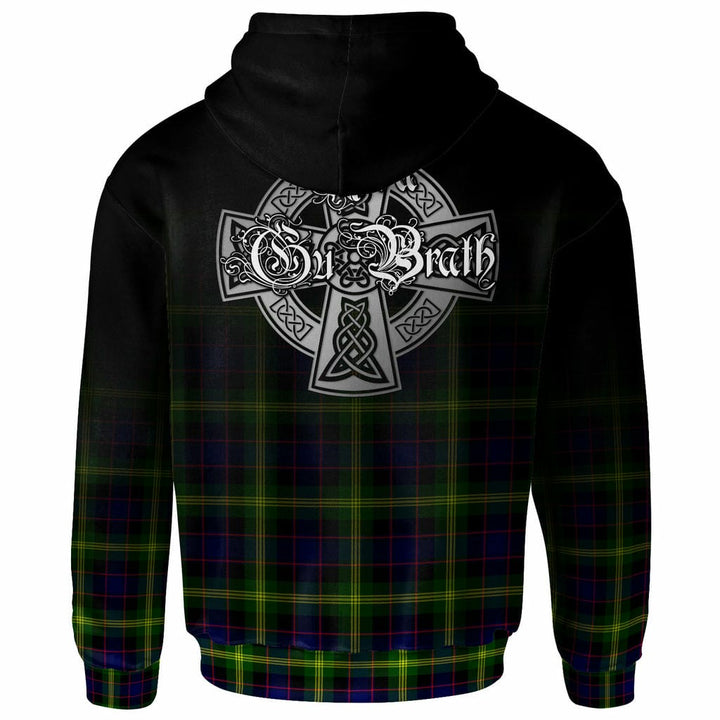 Scottish Watson Clan Crest Tartan Hoodie - Alba Gu Brath Family Crest Celtic Inspired Back Side Tartan Plaid