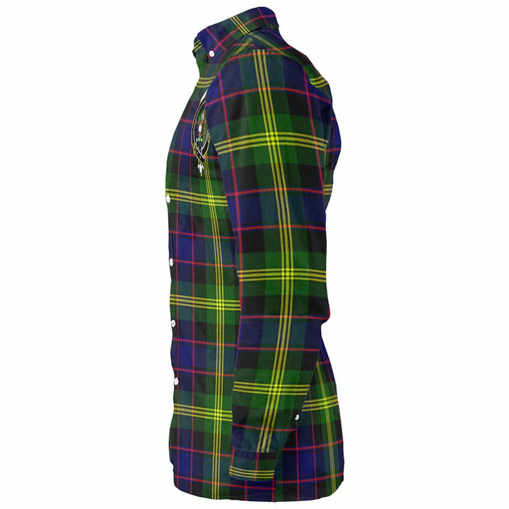 Scottish Watson Clan Crest Tartan Long Sleeve Shirt Tartan Plaid