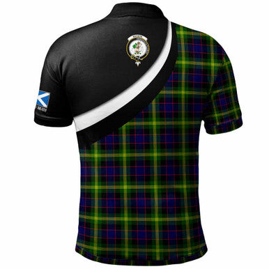 Scottish Watson Clan Crest Tartan Polo Shirt - Scotland Forever Style Back Side Tartan Plaid