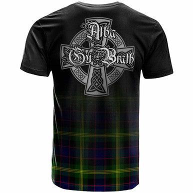 Scottish Watson Clan Crest Tartan T-Shirt - Alba Gu Brath Family Crest Celtic Inspired Back Side Tartan Plaid
