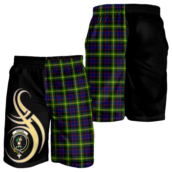 Scottish Watson Modern Clan Crest Tartan Believe in Me Men's Shorts