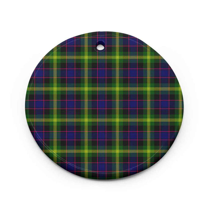 Scottish Watson Modern Clan Tartan Ceramic Ornament Circle Shape Tartan Plaid