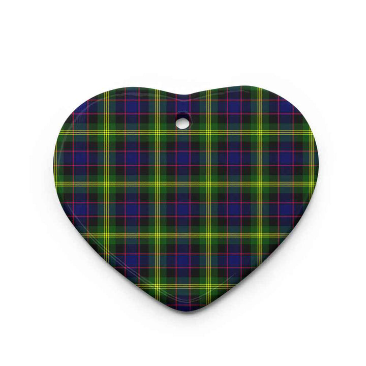Scottish Watson Modern Clan Tartan Ceramic Ornament Heart Shape Tartan Plaid