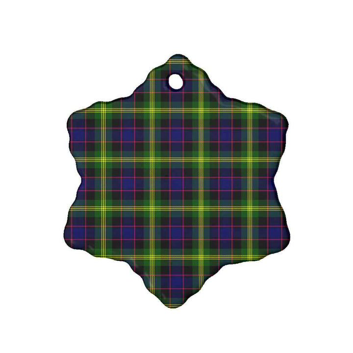 Scottish Watson Modern Clan Tartan Ceramic Ornament Snow Flake Shape Tartan Plaid
