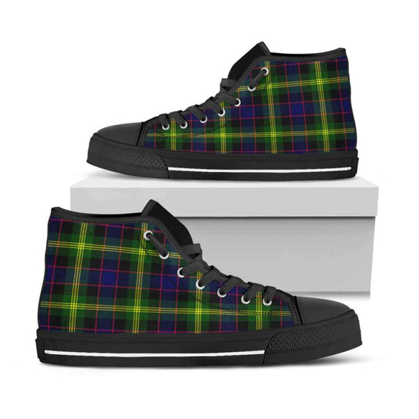 Scottish Watson Modern Clan Tartan High Top Shoes Black Sole Tartan Plaid