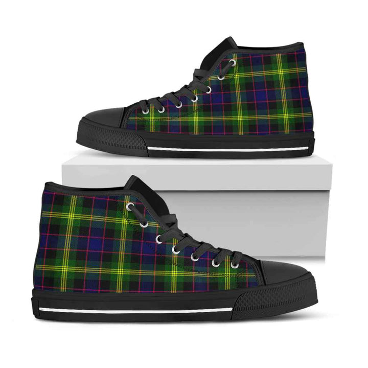 Scottish Watson Modern Clan Tartan High Top Shoes Black Sole Tartan Plaid