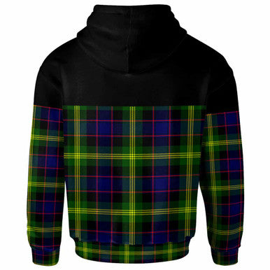 Scottish Watson Modern Clan Tartan Hoodie - Horizontal Style Back Side Tartan Plaid