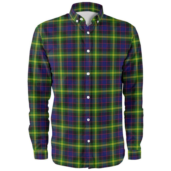 Scottish Watson Modern Clan Tartan Long Sleeve Shirt Front Side Tartan Plaid