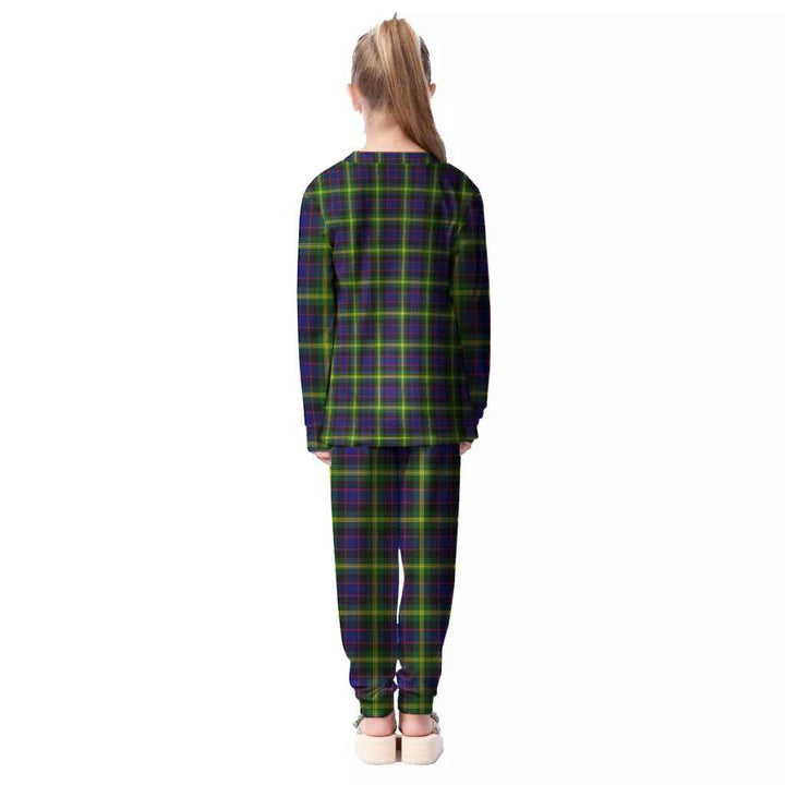 Scottish Watson Modern Clan Tartan Pajama Set Kid Back Side Tartan Plaid