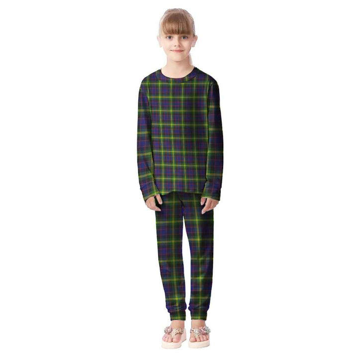 Scottish Watson Modern Clan Tartan Pajama Set Kid Front Side Tartan Plaid