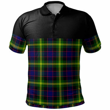 Scottish Watson Modern Clan Tartan Polo Shirt - Horizontal Style Front Side Tartan Plaid