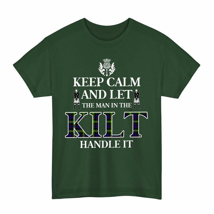 Scottish Watson Modern Clan Tartan T-Shirt - Keep Calm Tartan Plaid Forest Green Color