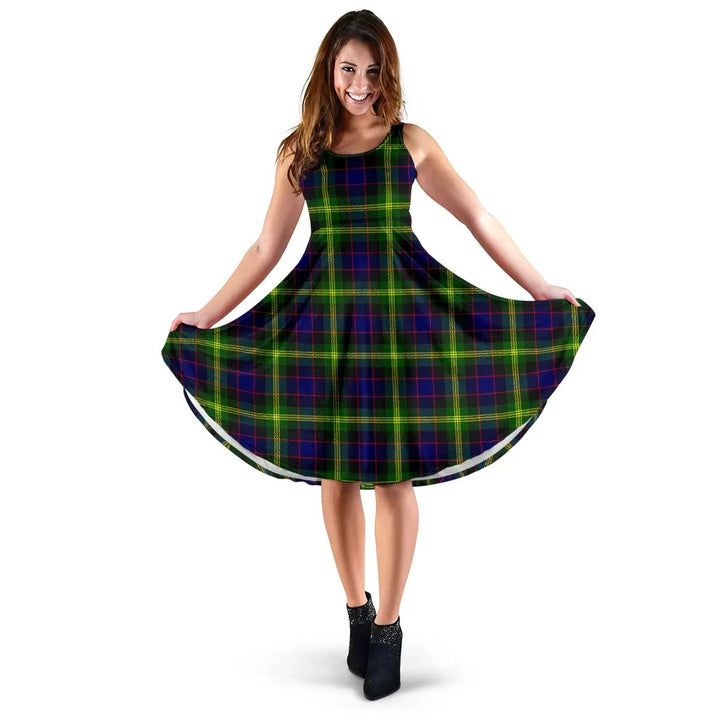 Scottish Watson Modern Clan Tartan Women Midi Dress