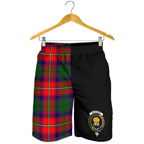 Scottish Wauchope Clan Crest Tartan Half of Me Men's Shorts