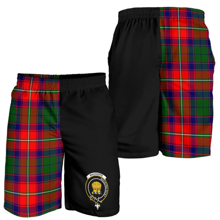 Scottish Wauchope Clan Crest Tartan Half of Me Men's Shorts