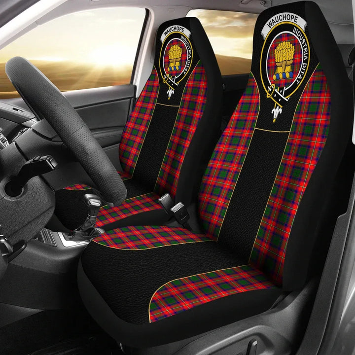 Scottish Wauchope (Or Waugh) Clan Crest Tartan Car Seat Covers - Special Style 1