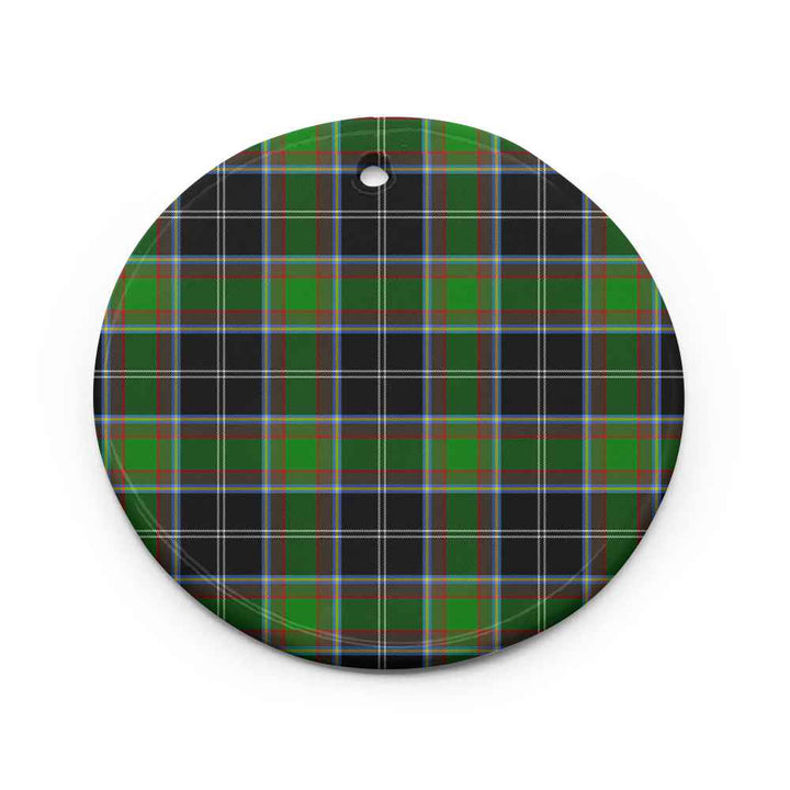 Scottish Webster Clan Tartan Ceramic Ornament Circle Shape Tartan Plaid