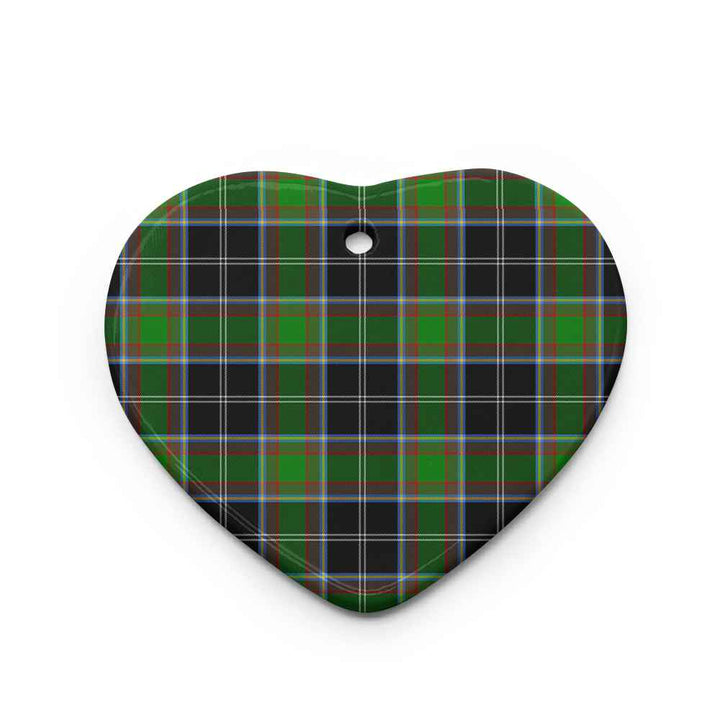 Scottish Webster Clan Tartan Ceramic Ornament Heart Shape Tartan Plaid