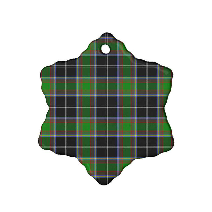 Scottish Webster Clan Tartan Ceramic Ornament Snow Flake Shape Tartan Plaid