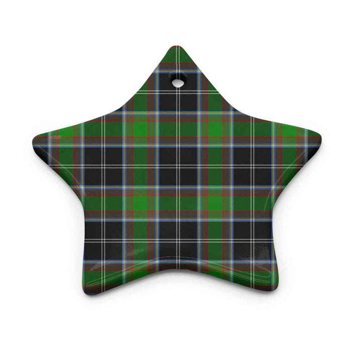 Scottish Webster Clan Tartan Ceramic Ornament Star Shape Tartan Plaid