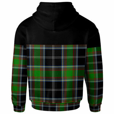 Scottish Webster Clan Tartan Hoodie - Horizontal Style Back Side Tartan Plaid