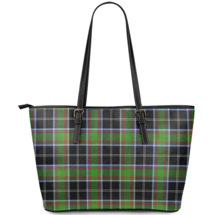 Scottish Webster Clan Tartan Leather Tote Tartan Plaid