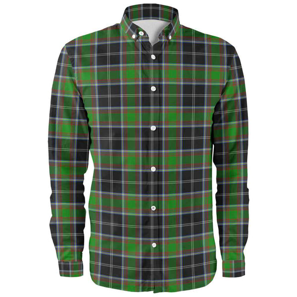 Scottish Webster Clan Tartan Long Sleeve Shirt Front Side Tartan Plaid