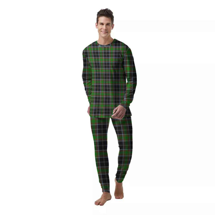 Scottish Webster Clan Tartan Pajama Set  Men Front Side Tartan Plaid