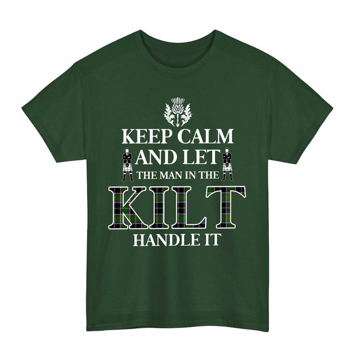 Scottish Webster Clan Tartan T-Shirt - Keep Calm Tartan Plaid Forest Green Color