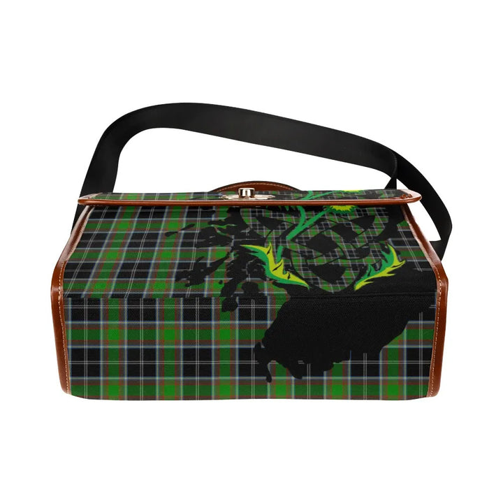 Scottish Webster Clan Tartan Waterproof Canvas Bag With Thistle Tartan Plaid 5