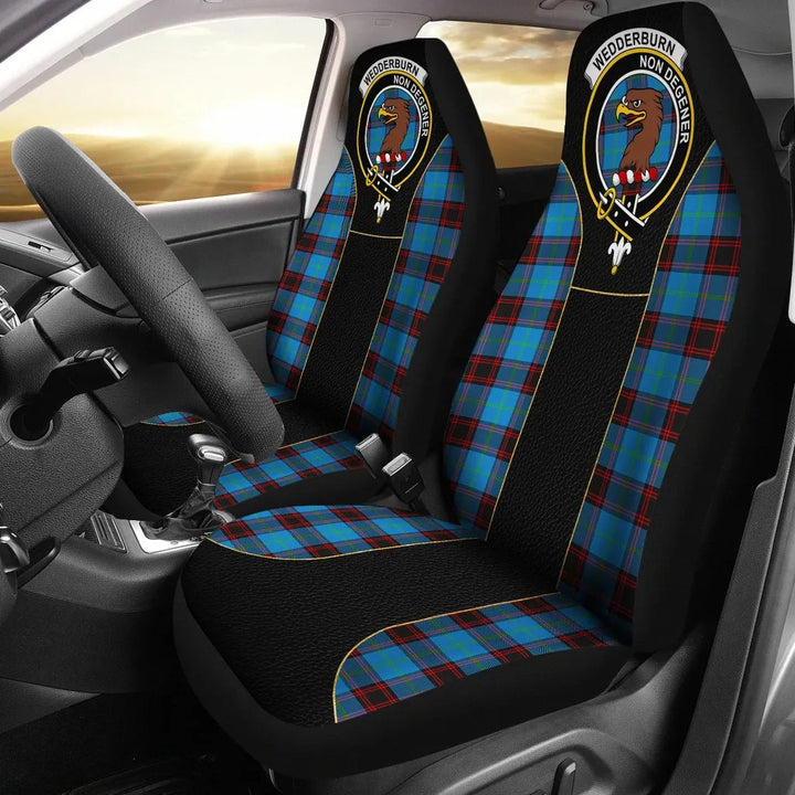 Scottish Wedderburn Clan Crest Tartan Car Seat Covers - Special Style 1